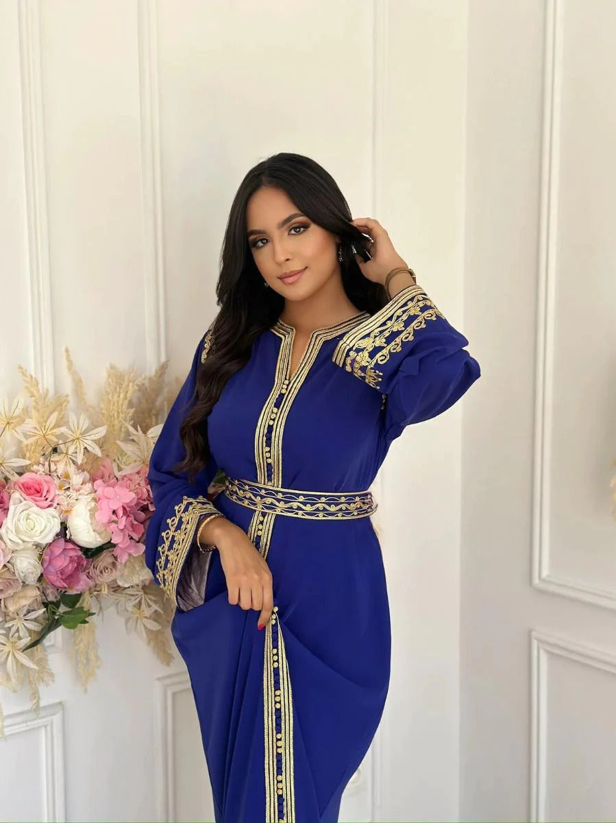 Caftán Kaoutar – Vestido marroquí hecho a mano – vista del producto 4