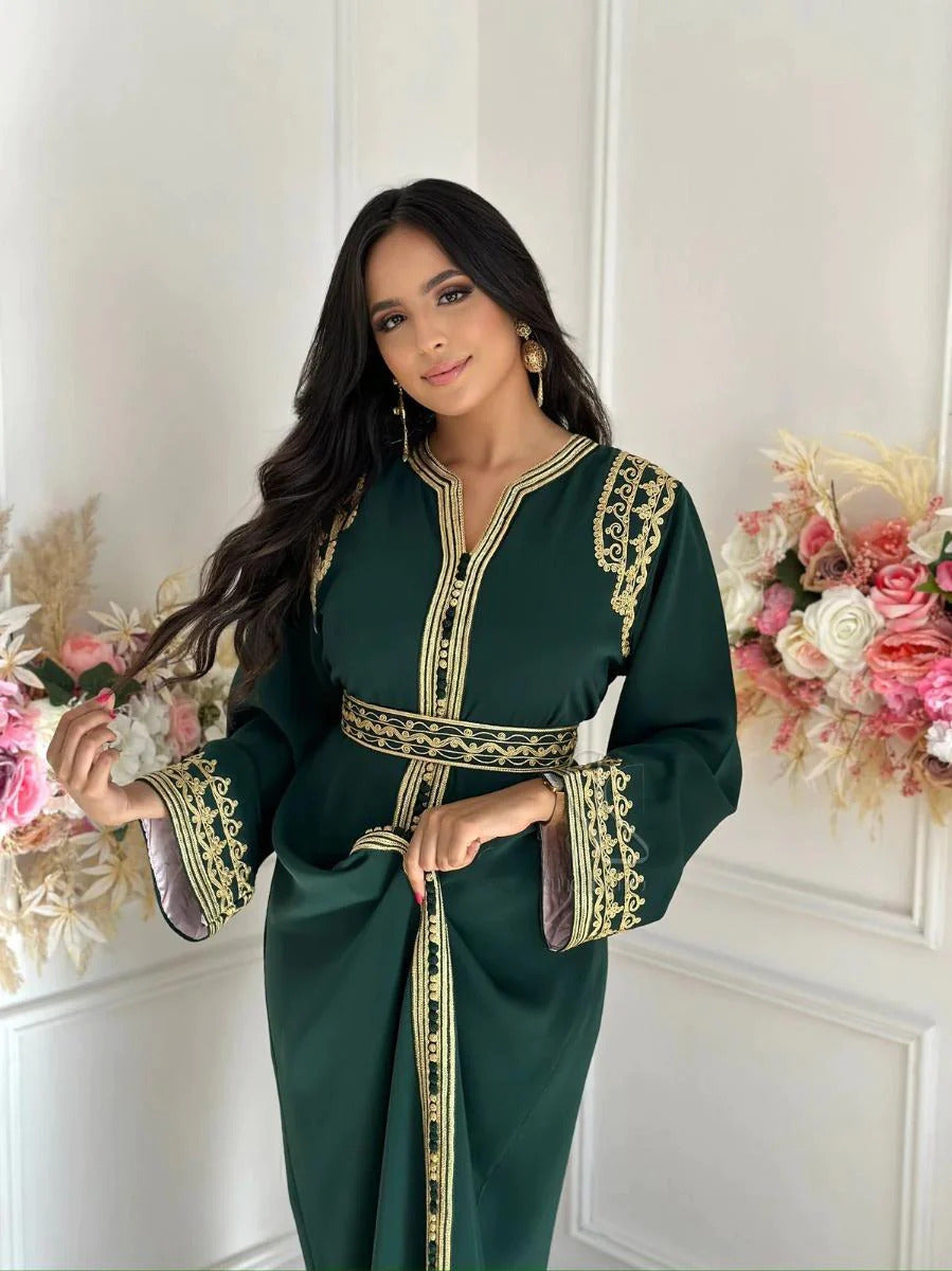 Caftán Kaoutar – Vestido marroquí hecho a mano – vista del producto 5