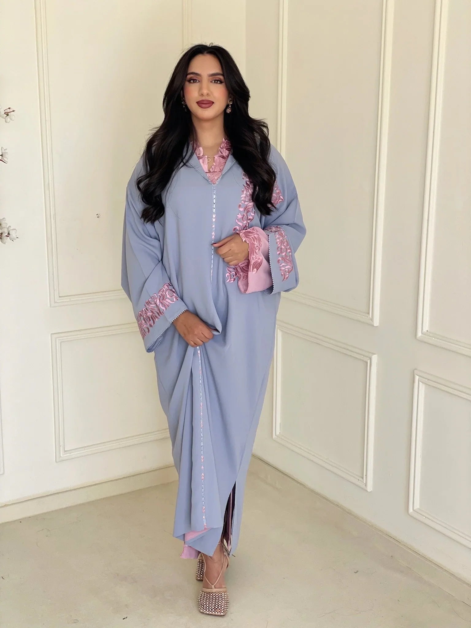 Birine Gray Djellaba – Casual Moroccan Tunic for Everyday Comfort