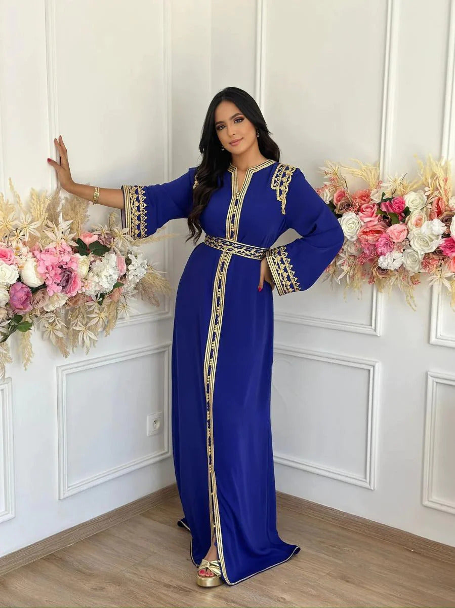 Caftán Kaoutar – Vestido marroquí hecho a mano – vista del producto 3